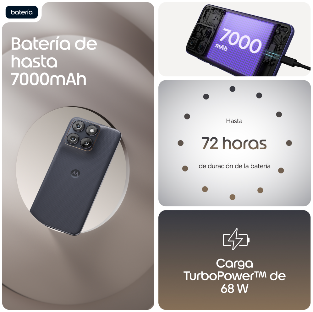 SMARTPHONE MOTOROLA MOTO EDGE 70 FUSION POWER G77 8GB/256GB - detalle