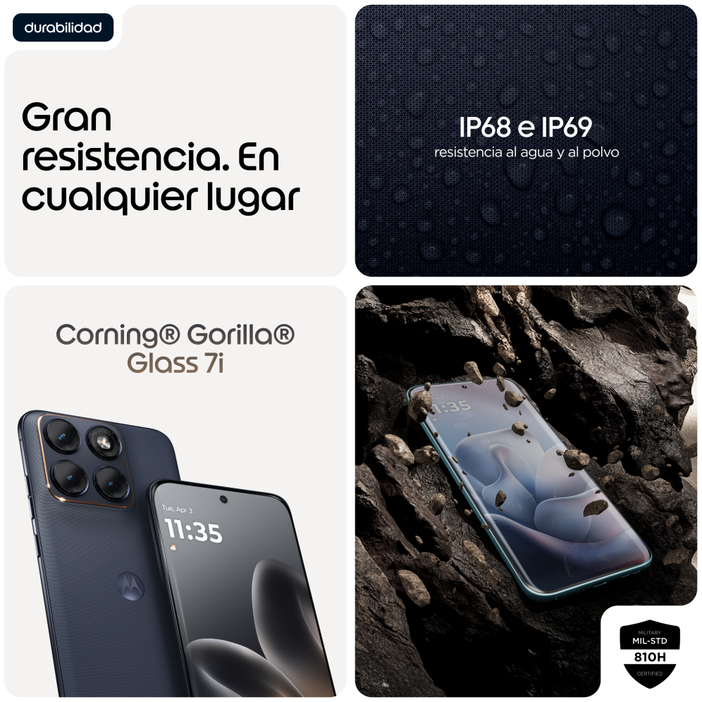 SMARTPHONE MOTOROLA MOTO EDGE 70 FUSION POWER G77 8GB/256GB - detalle