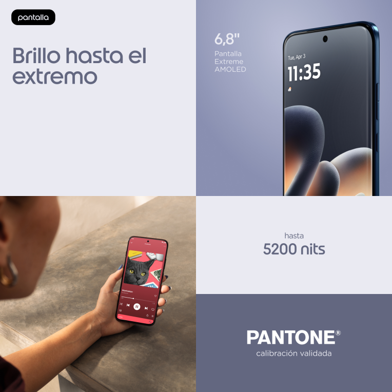 SMARTPHONE MOTOROLA MOTO EDGE 70 PRO 5G 12GB 512GB TITAN - detalle