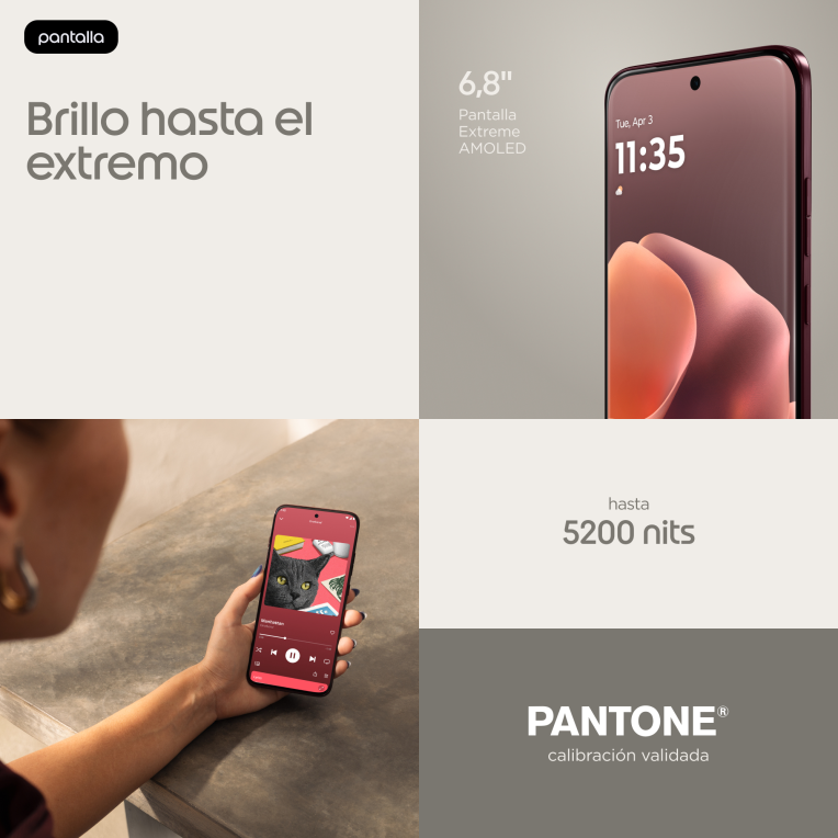 SMARTPHONE MOTOROLA MOTO EDGE 70 PRO 5G 12GB 512GB ZINFANDEL - detalle