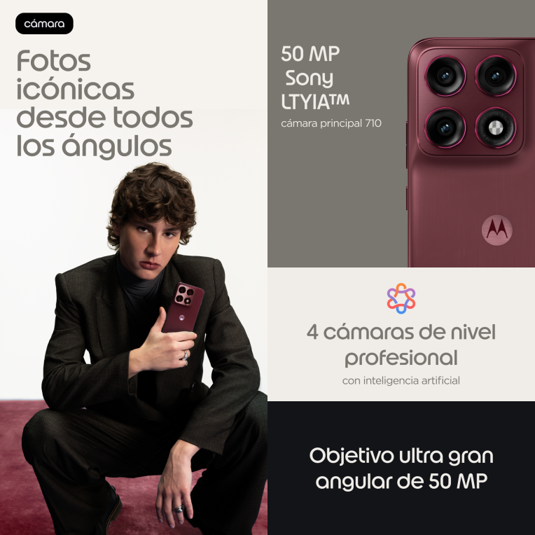 SMARTPHONE MOTOROLA MOTO EDGE 70 PRO 5G 12GB 512GB ZINFANDEL - detalle