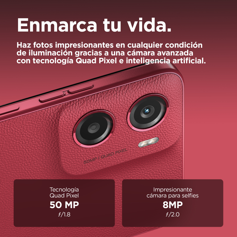 SMARTPHONE MOTOROLA MOTO G05 4G 4GB/128GB PLUM RED - detalle