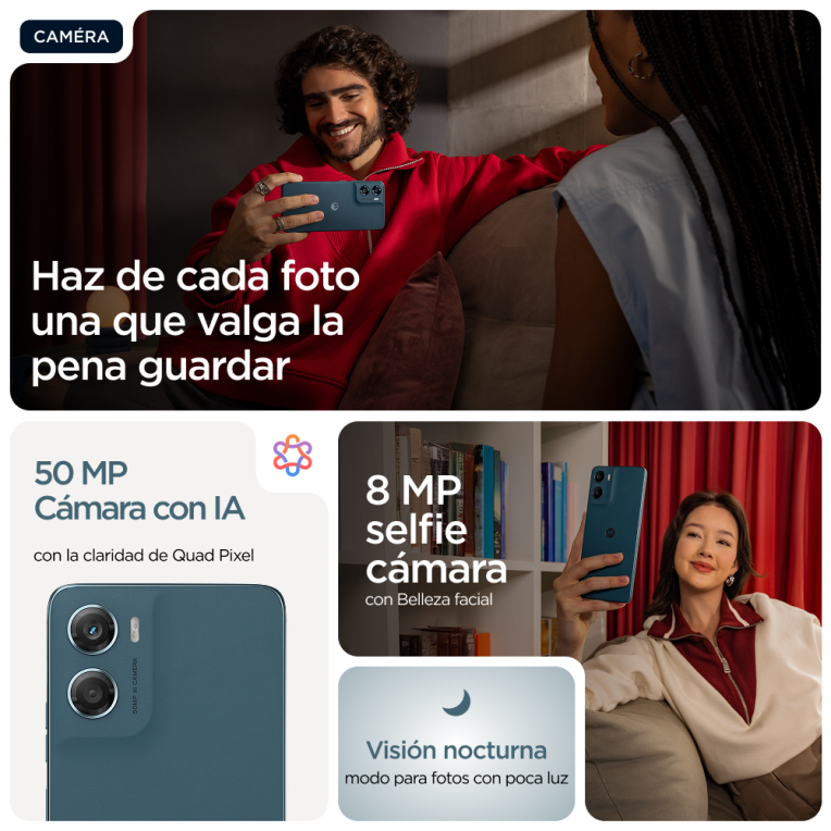 SMARTPHONE MOTOROLA MOTO G06 POWER 4GB/256GB TAPESTRY BLUE - detalle