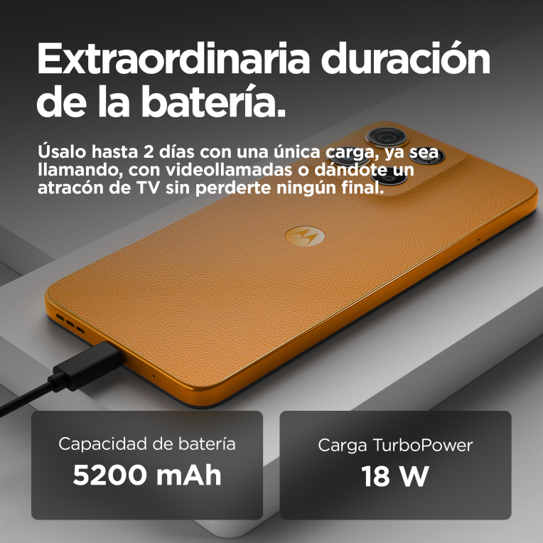 SMARTPHONE MOTOROLA MOTO G15 4G 8GB/128GB ORANGE - detalle