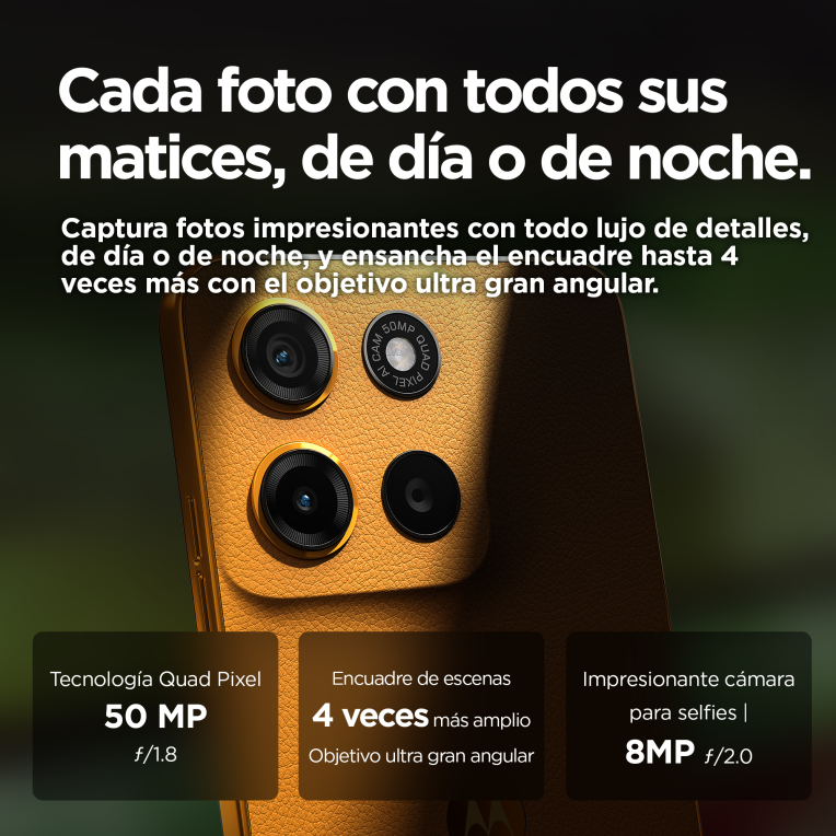 SMARTPHONE MOTOROLA MOTO G15 4G 8GB/256GB ORANGE - detalle