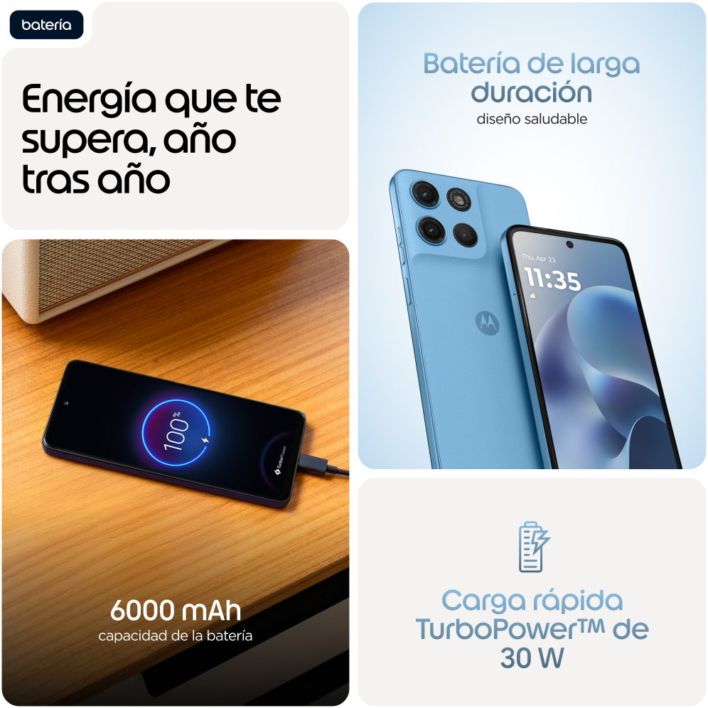 SMARTPHONE MOTOROLA MOTO G17 POWER 4GB/256GB ALASKAN BLUE - detalle