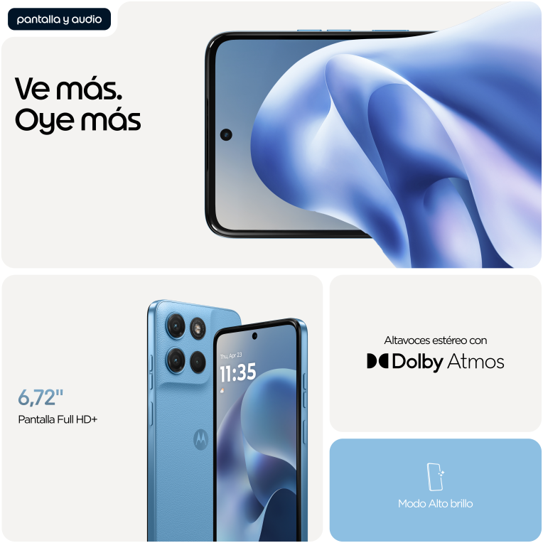 SMARTPHONE MOTOROLA MOTO G17 POWER 4GB/256GB ALASKAN BLUE - detalle