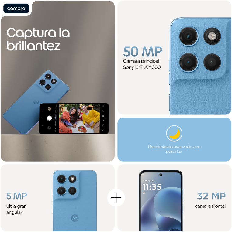 SMARTPHONE MOTOROLA MOTO G17 POWER 4GB/256GB ALASKAN BLUE - detalle