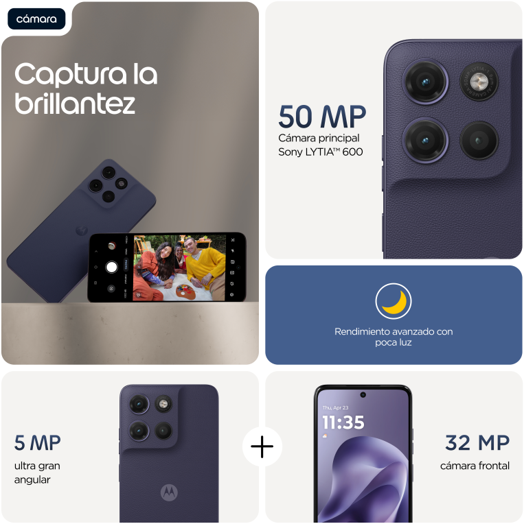 SMARTPHONE MOTOROLA MOTO G17 POWER 4GB/256GB EVENING BLUE - detalle