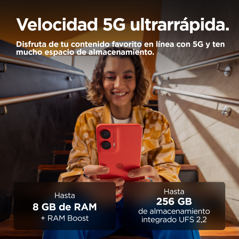 SMARTPHONE MOTOROLA MOTO G35 5G 8GB/256GB HOT CORAL - detalle
