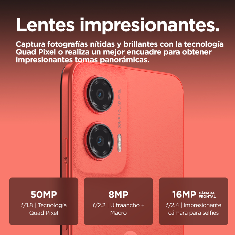SMARTPHONE MOTOROLA MOTO G35 5G 8GB/256GB HOT CORAL - detalle