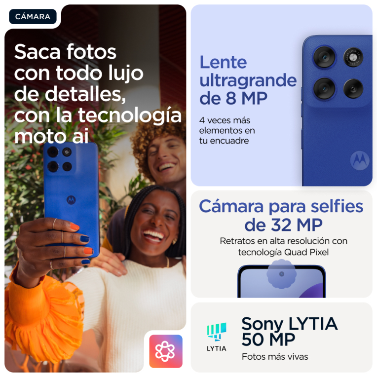 SMARTPHONE MOTOROLA MOTO G56 5G 8GB/256GB DAZZLING BLUE - detalle