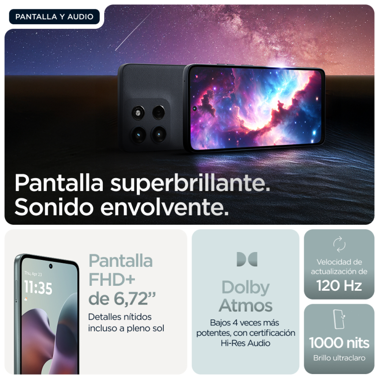 SMARTPHONE MOTOROLA MOTO G56 5G 8GB/512GB GRAY MIST - detalle
