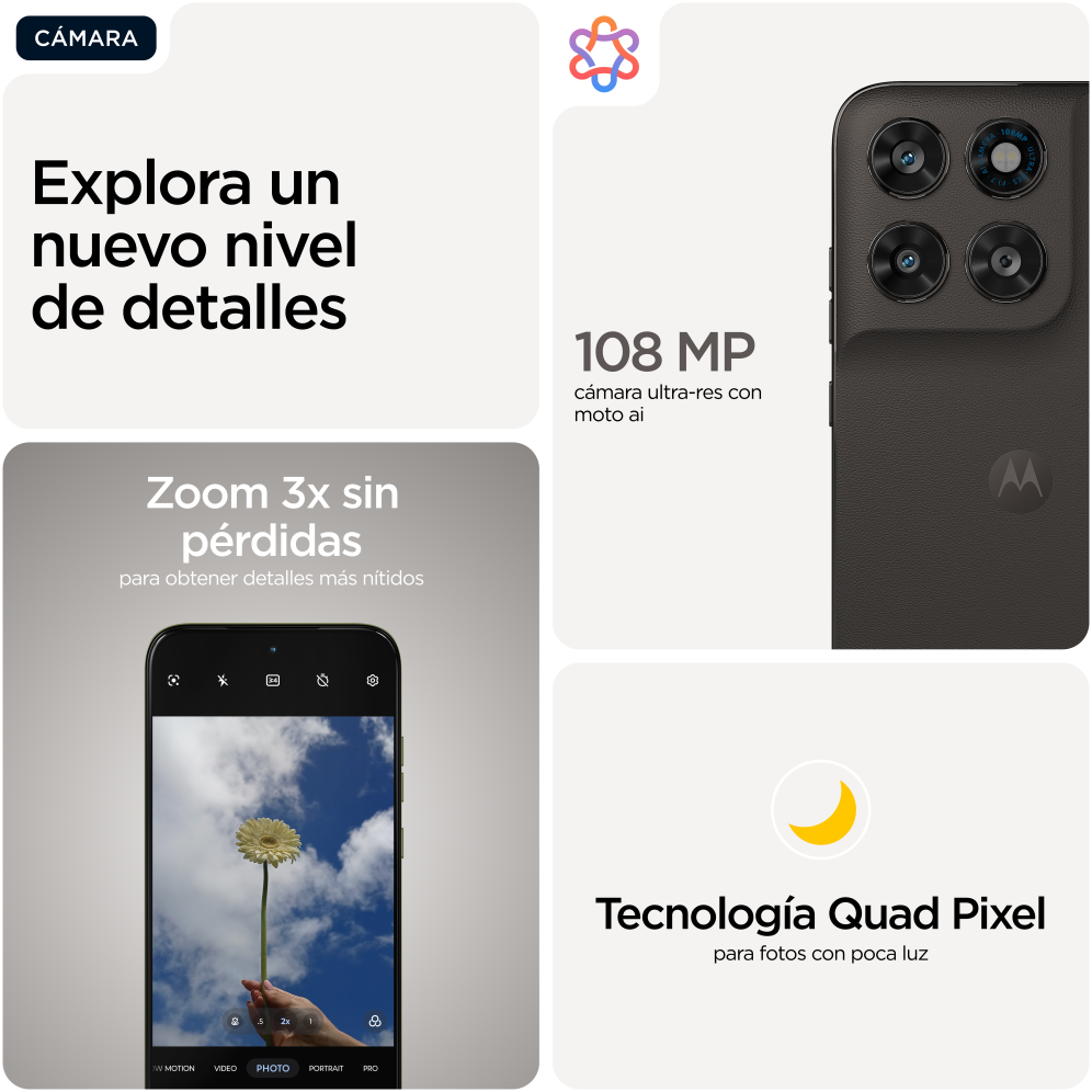 SMARTPHONE MOTOROLA MOTO G77 8GB/512GB BLACK OLIVE - detalle