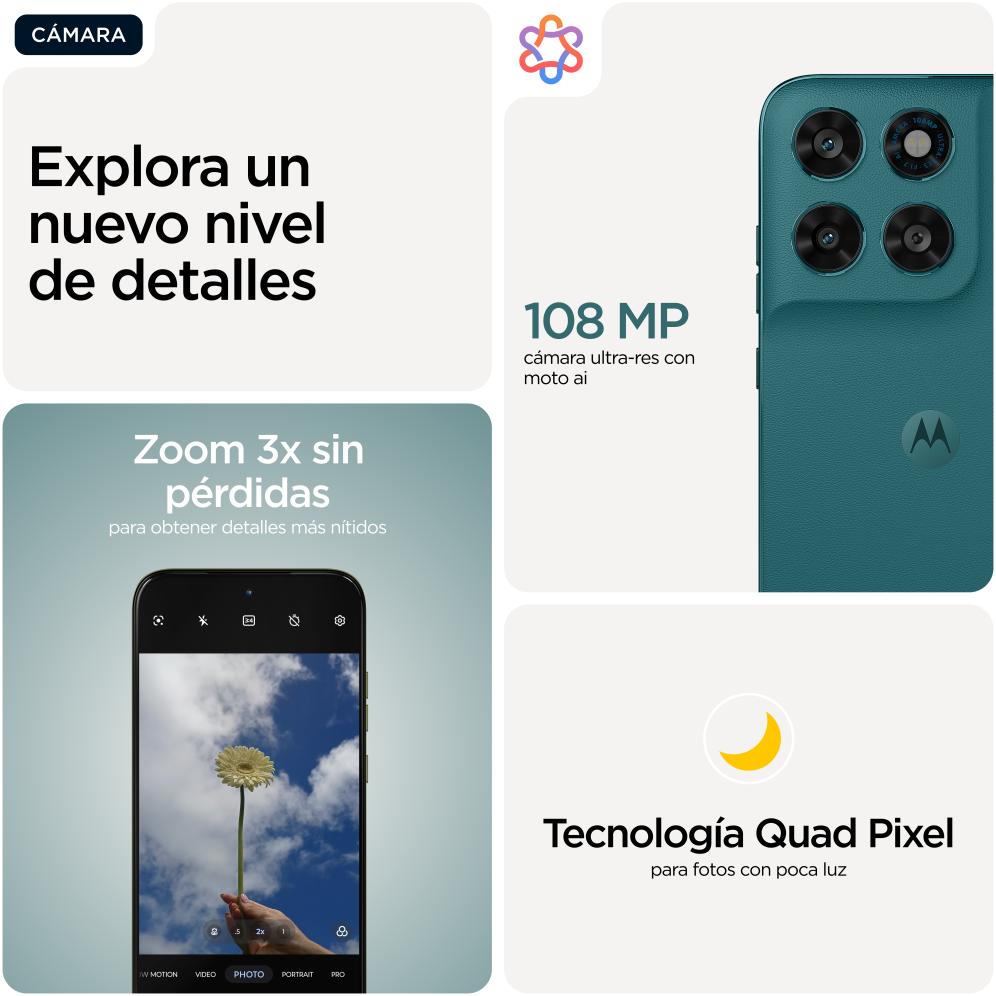 SMARTPHONE MOTOROLA MOTO G77 8GB/512GB SHADED SPRUCE - detalle