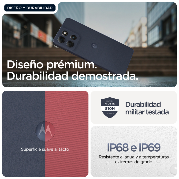 SMARTPHONE MOTOROLA MOTO G86 8GB 256GB 5G AZUL OSCURO - detalle