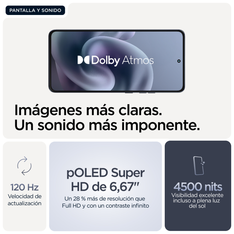 SMARTPHONE MOTOROLA MOTO G86 8GB 256GB 5G AZUL OSCURO - detalle