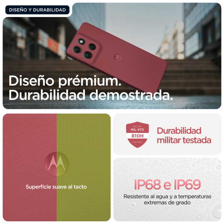 SMARTPHONE MOTOROLA MOTO G86 8GB 256GB 5G ROSA CRISANTEMO - detalle