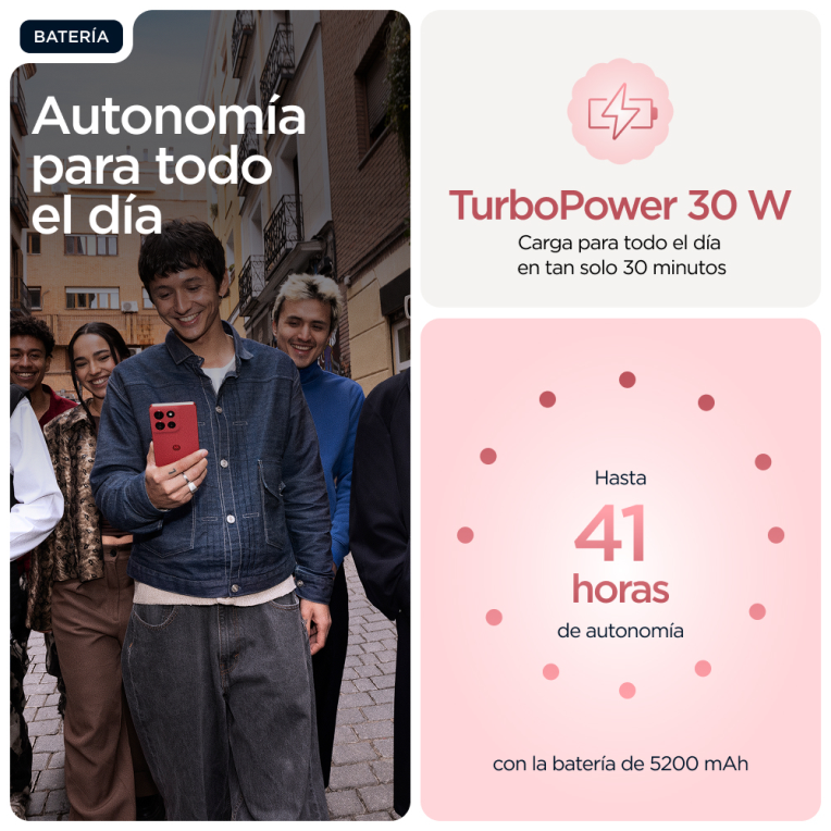 SMARTPHONE MOTOROLA MOTO G86 8GB 256GB 5G ROSA CRISANTEMO - detalle