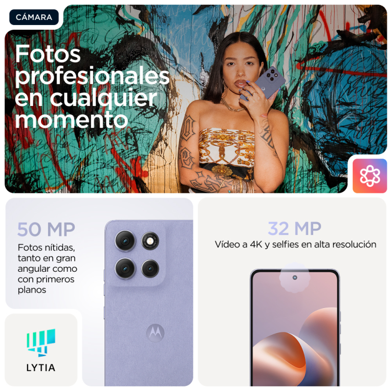 SMARTPHONE MOTOROLA MOTO G86 POWER 8GB/512GB 5G COSMIC SKY - detalle