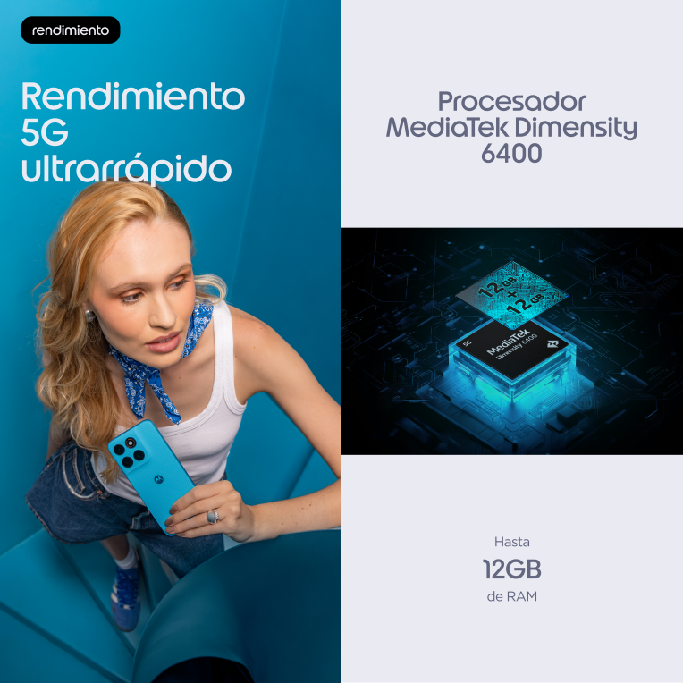 SMARTPHONE MOTOROLA MOTO G87 5G 8GB/256GB BLUE ATOLL - detalle