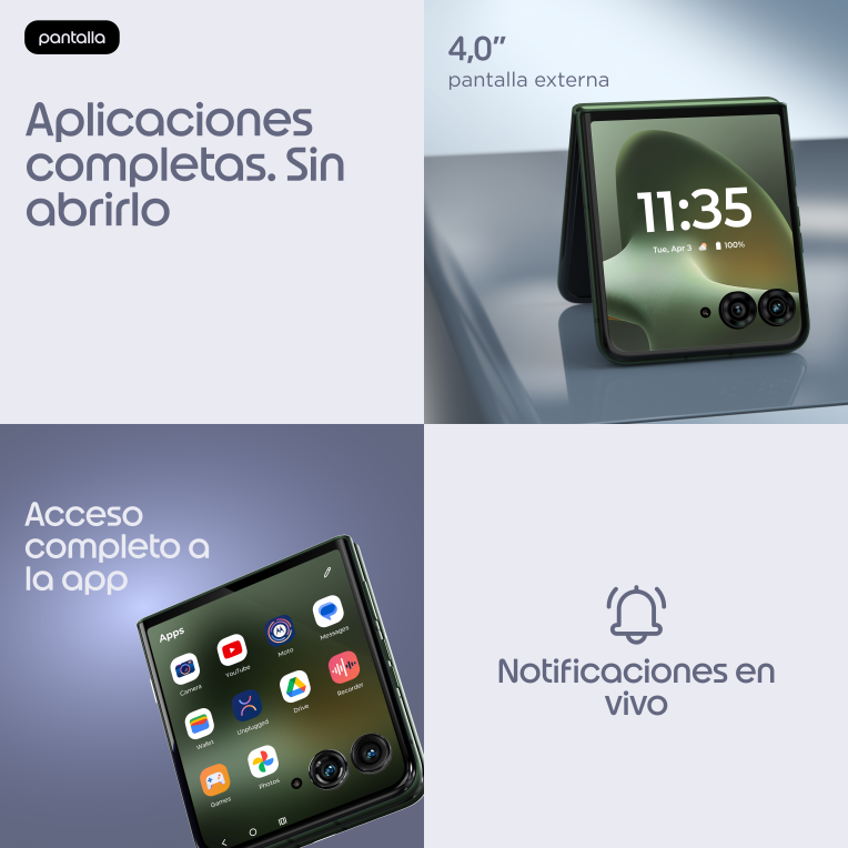 SMARTPHONE MOTOROLA MOTO RAZR 70 PLUS 5G 12GB 512GB MOUNTAIN VIEW - detalle