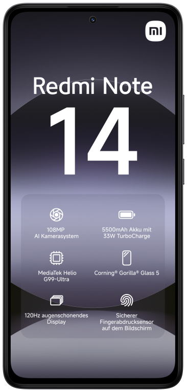 SMARTPHONE REDMI NOTE 14 4G 6GB/128GB NEGRO - detalle