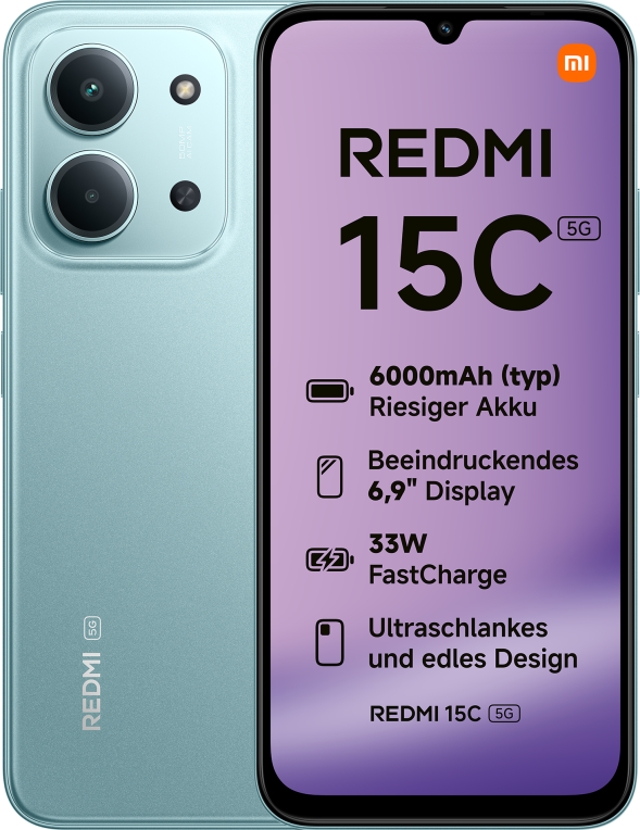 SMARTPHONE XIAOMI REDMI 15C 5G 4GB/128GB MINT GREEN