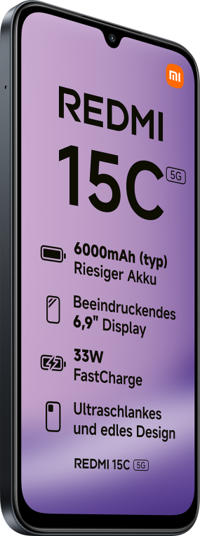 SMARTPHONE XIAOMI REDMI 15C 5G NFC 6,90 4GB/128GB MIDNIGHT BLACK - detalle