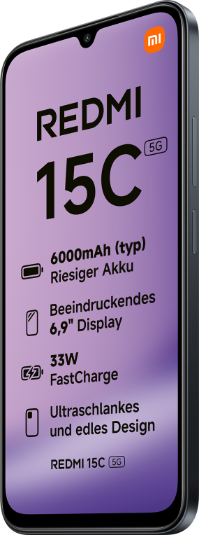 SMARTPHONE XIAOMI REDMI 15C 5G NFC 6,90 4GB/128GB MIDNIGHT BLACK - detalle
