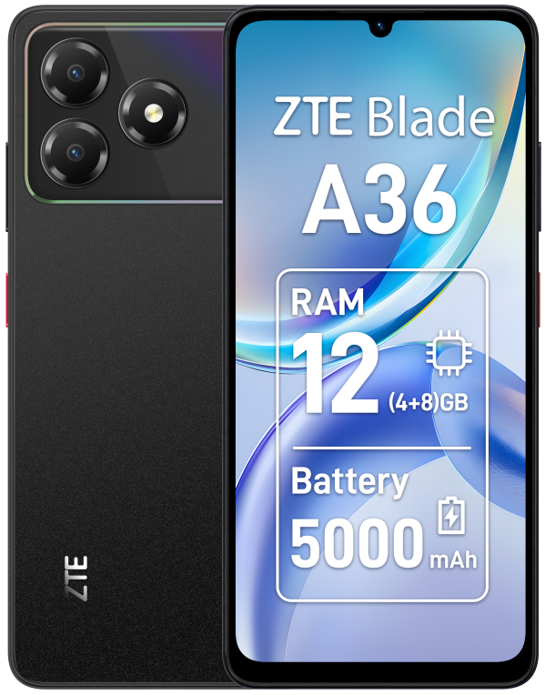 SMARTPHONE ZTE BLADE A36 4+8GB/64GB BLACK