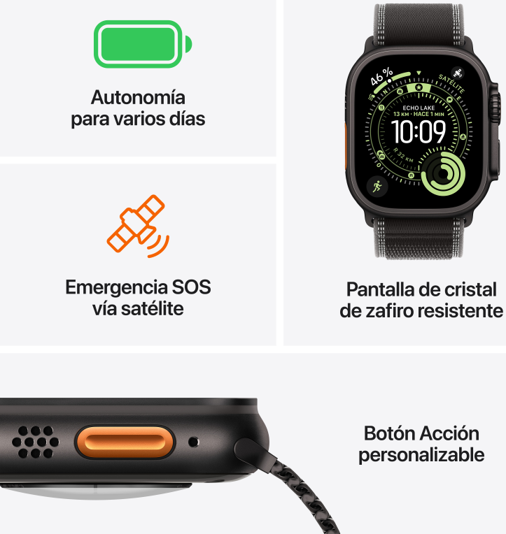SMARTWATCH APPLE WATCH ULTRA 3 49MM TITANIUM NATURAL - detalle