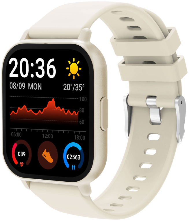 SMARTWATCH DENVER BLUETOOTH CON FRECUENCIA CARDIACA Y PRESION ARTERIAL BLANCO - detalle