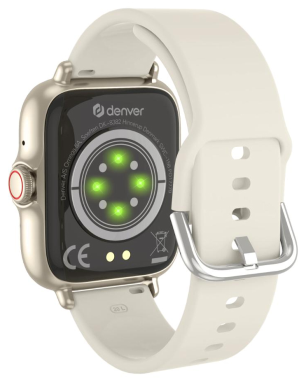 SMARTWATCH DENVER BLUETOOTH CON SENSOR DE FRECUENCIA CARDIACA BLANCO - detalle