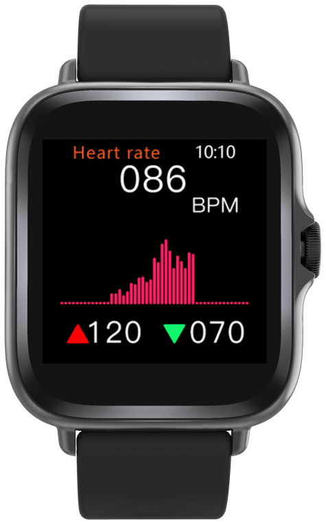 SMARTWATCH DENVER BLUETOOTH CON SENSOR DE FRECUENCIA CARDIACA NEGRO - detalle