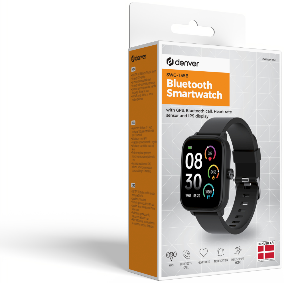 SMARTWATCH DENVER GPS BLUETOOTH CON FRECUENCIA CARDIACA Y OXIGENO EN SANGRE - detalle