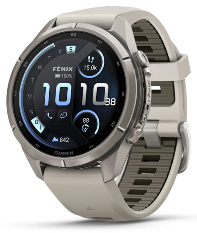 Garmin fenix 9 Pro 3.3 cm (1.3") AMOLED 43 mm Digital 416 x 416 Pixeles Pantalla táctil Titanio Wifi GPS (satélite)
