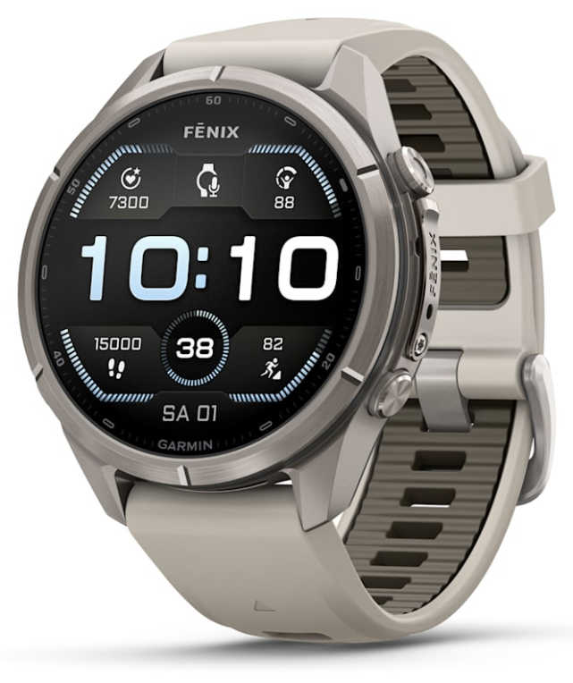 Garmin fenix 9 Pro 3.3 cm (1.3") AMOLED 43 mm Digital 416 x 416 Pixeles Pantalla táctil Titanio Wifi GPS (satélite)