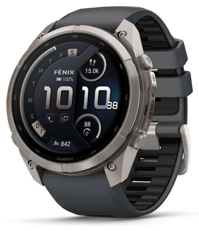 Garmin fenix 9 Pro 3.81 cm (1.5") AMOLED 51 mm Digital 466 x 466 Pixeles Pantalla táctil 4G Titanio Wifi GPS (satélite)