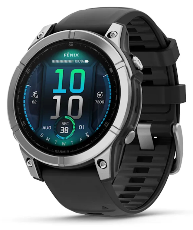 Garmin Fenix E 3.3 cm (1.3") AMOLED 47 mm Digital 416 x 416 Pixeles Pantalla táctil Acero inoxidable Wifi GPS (satélite)