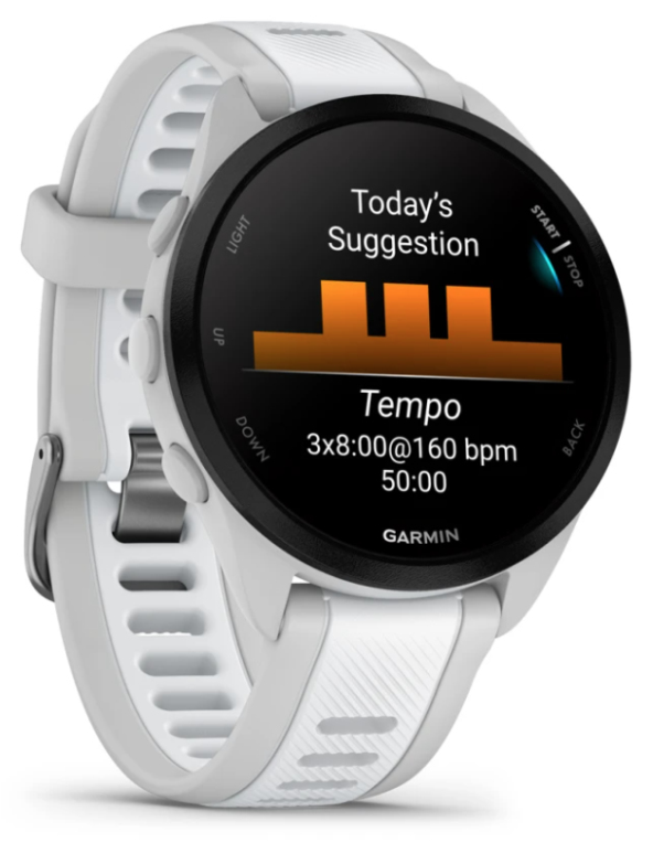 SMARTWATCH GARMIN FORERUNNER 165 43MM BLANCO - detalle