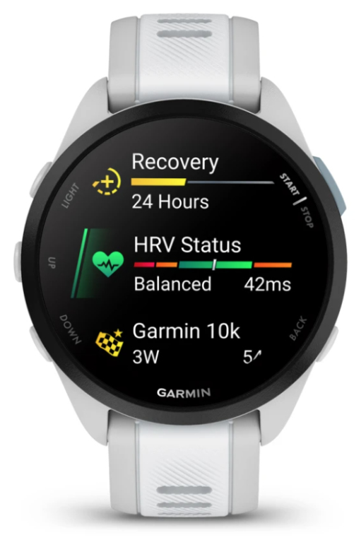 SMARTWATCH GARMIN FORERUNNER 165 43MM BLANCO - detalle