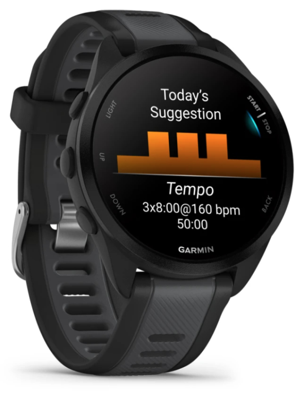 SMARTWATCH GARMIN FORERUNNER 165 43MM NEGRO - detalle