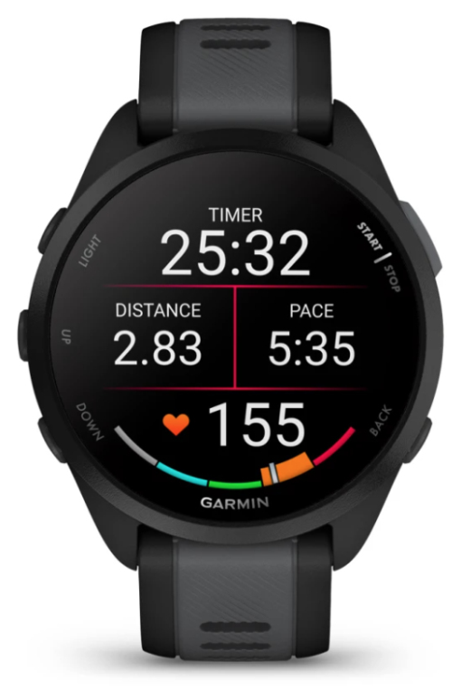 SMARTWATCH GARMIN FORERUNNER 165 43MM NEGRO - detalle