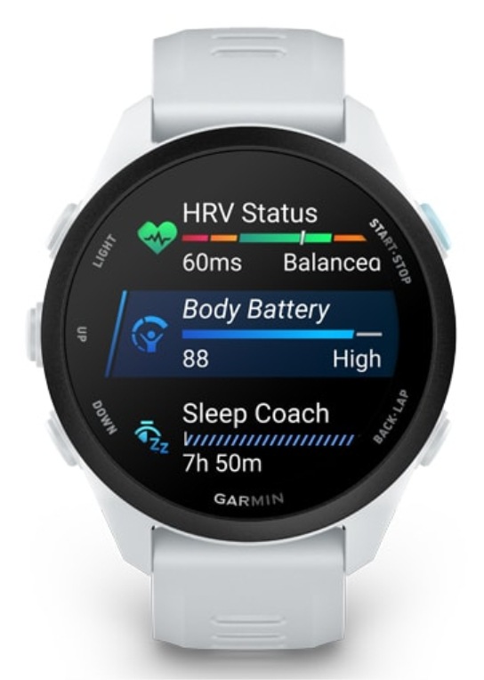 SMARTWATCH GARMIN FORERUNNER 165 BLANCO - detalle