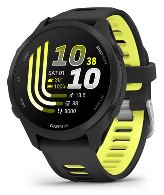 Garmin Forerunner 170 3.05 cm (1.2") AMOLED 30 mm Digital 390 x 390 Pixeles Pantalla táctil Negro GPS (satélite)