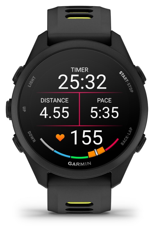 SMARTWATCH GARMIN FORERUNNER 165 NEGRO - detalle