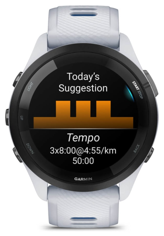 SMARTWATCH GARMIN FORERUNNER 265 BLANCO AZUL GPS - detalle