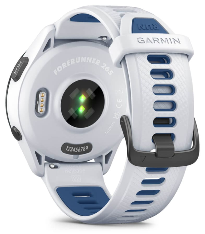 SMARTWATCH GARMIN FORERUNNER 265 BLANCO AZUL GPS - detalle