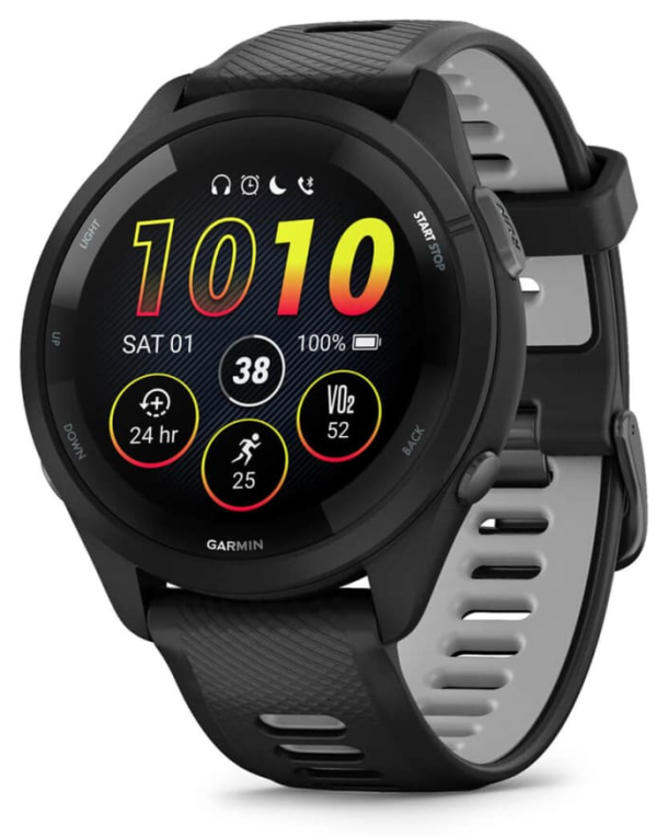 Garmin Forerunner 265 3.3 cm (1.3") AMOLED 46 mm Digital 416 x 416 Pixeles Pantalla táctil Negro Wifi GPS (satélite)